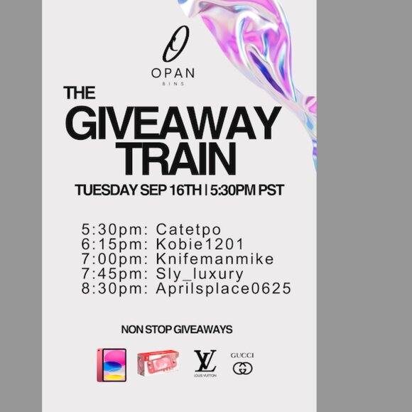 Other - The GIVEAWAY Train | September 15th | 5:30pm